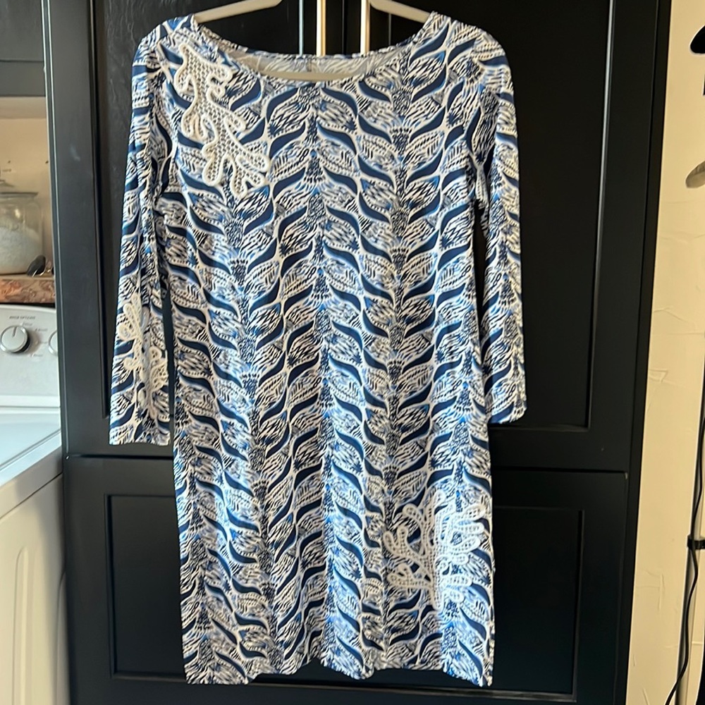Lilly Pulitzer Pima, cotton size small 3/4 sleeve  dress